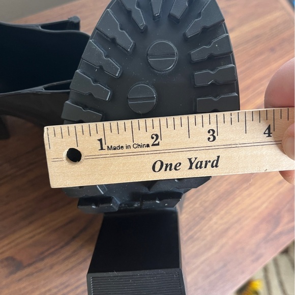 MELISSA PANAPANA MULE Black 90s Platform Office Siren Rachel Green size 5 - Picture 13 of 15